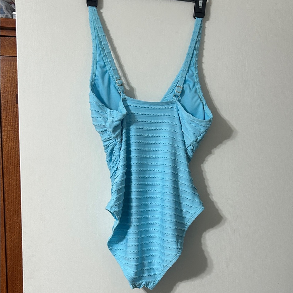 Draper James Aqua Blue One-Piece Swimsuit - Picture 2 of 6